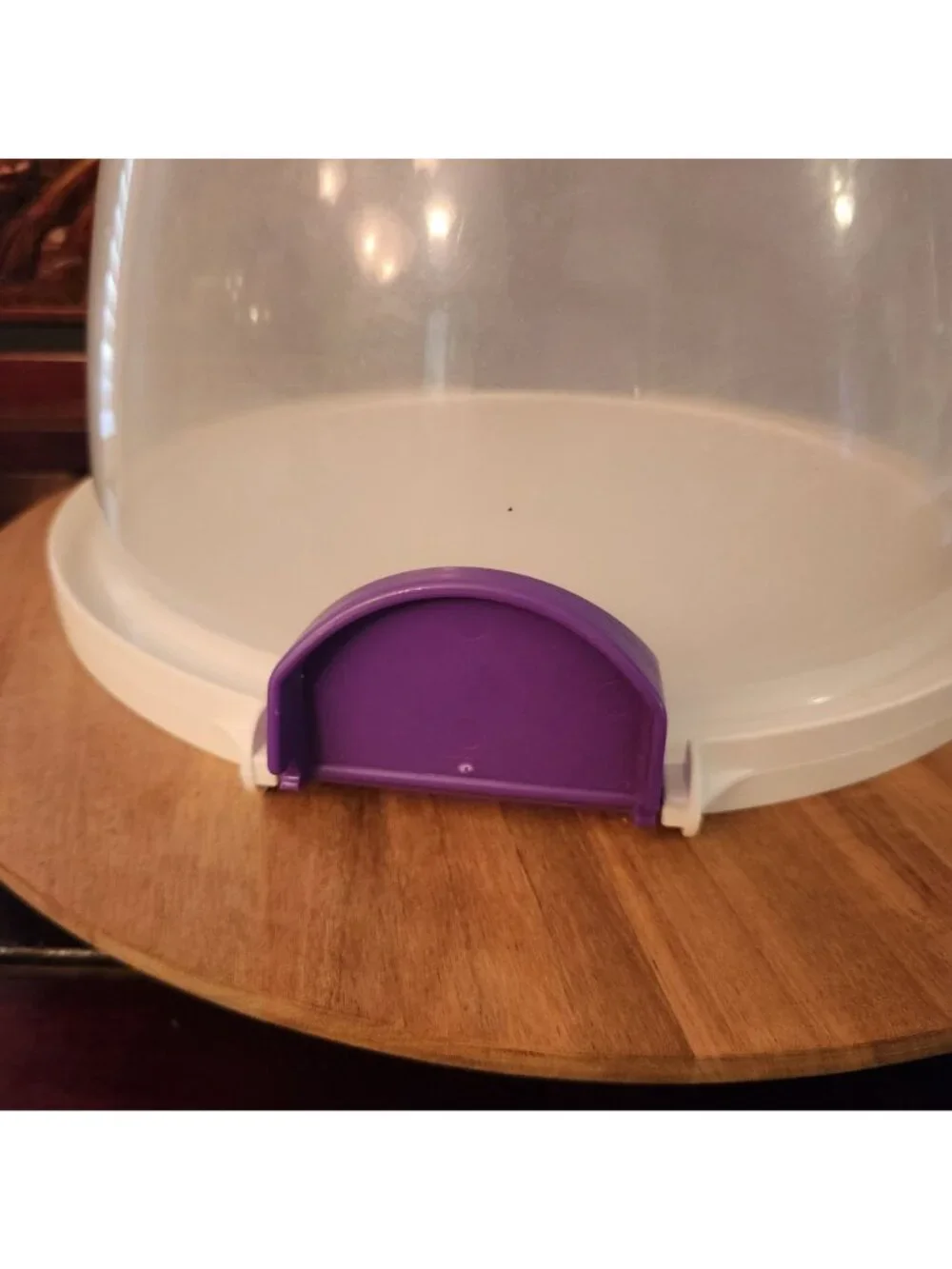 Round Cake and Cupcake Carrier Reversible Base Secure Latch System